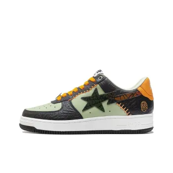 A BATHING APE STA Halloween Stylish Skateboarding Shoes Women's Black Green