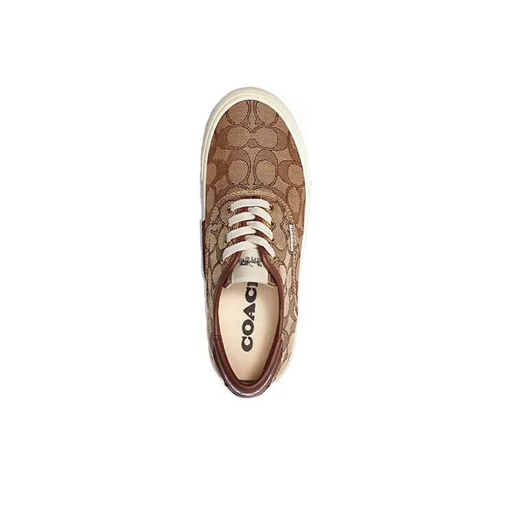 COACH CitySole Low Top Skateboard Shoes Women's Khaki-3