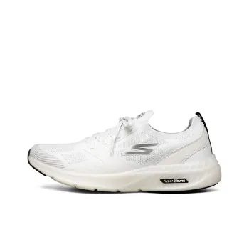 Skechers Go Run Hyper Burst Abrasion Resistant Low Top Running Shoes Men's White Black