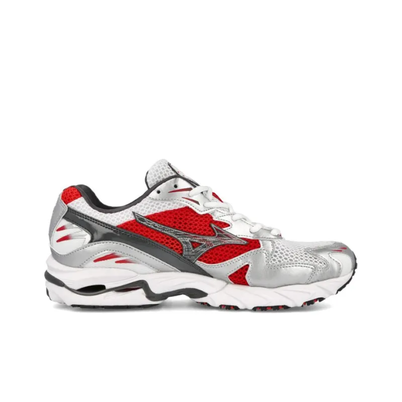 Mizuno Wave Rider 10 Wear-Resistant Slip-Resistant Lightweight Low-Top Running Shoes Men's White Red-1