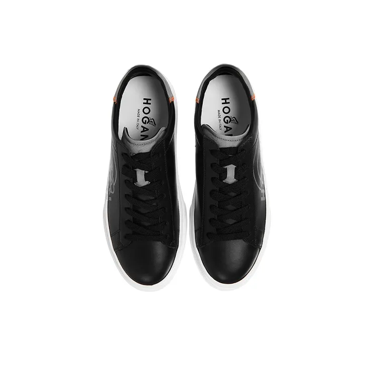 HOGAN CASSETTA 365 Stylish Skateboarding Shoes Men's Black-3
