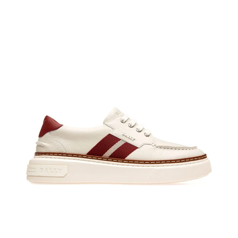 BALLY Skateboard Shoes Men Low Top White/Red-1