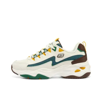 Skechers D'LITES 4.0 Lightning Panda Shoes Low Top Sports Casual Shoes Women's White Green