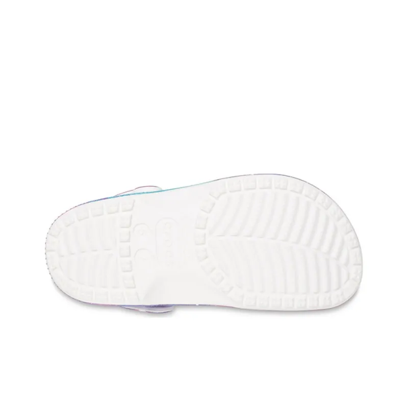 Crocs Classic Pattern White Purple Sandals 'White Purple'-4