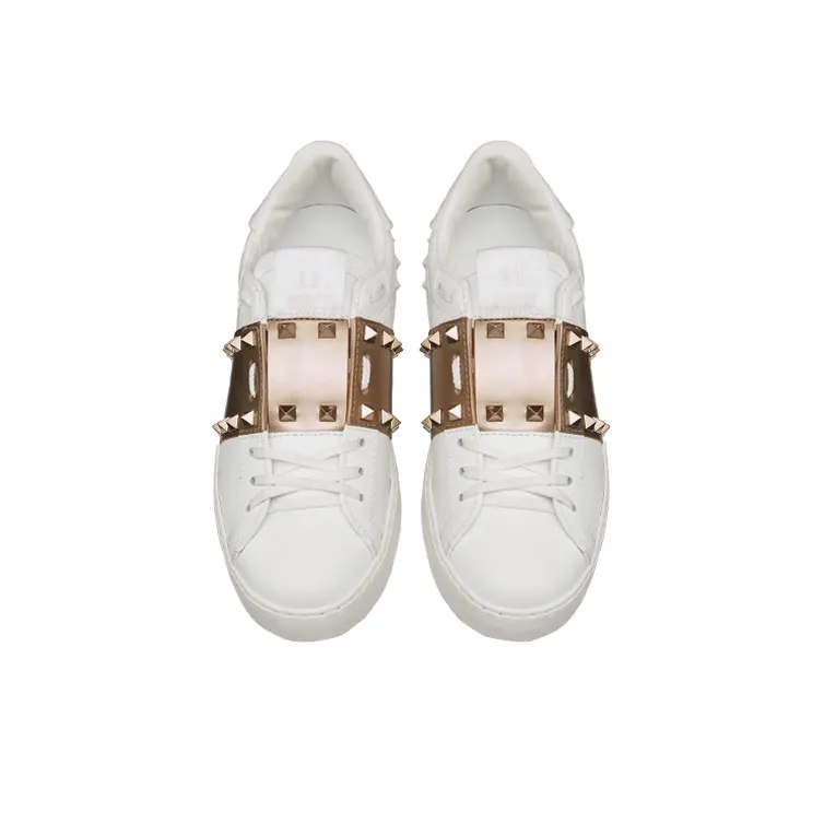 Valentino Women's Rockstud 'Untitled - White Metallic Gold'-4