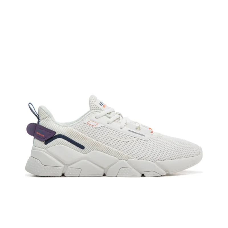 Erke Anti-Slip Wear-Resistant Low-Top Casual Shoes Men's White Blue-1