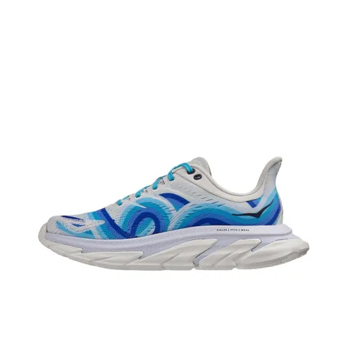 HOKA ONE ONE Clifton Clifton Edge Geometric White Dazzling Blue All Gender