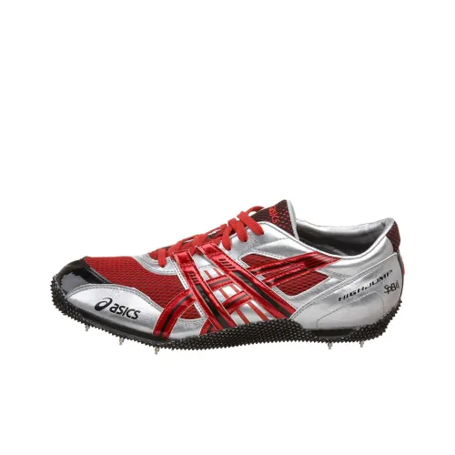 Asics High Jump Running Shoes Men Low-Top Red/Black/Silver