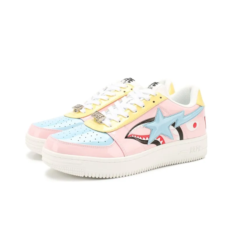 BAPE A BATHING APE Bape Sta Low KAWS Chompers Sax Pink-1