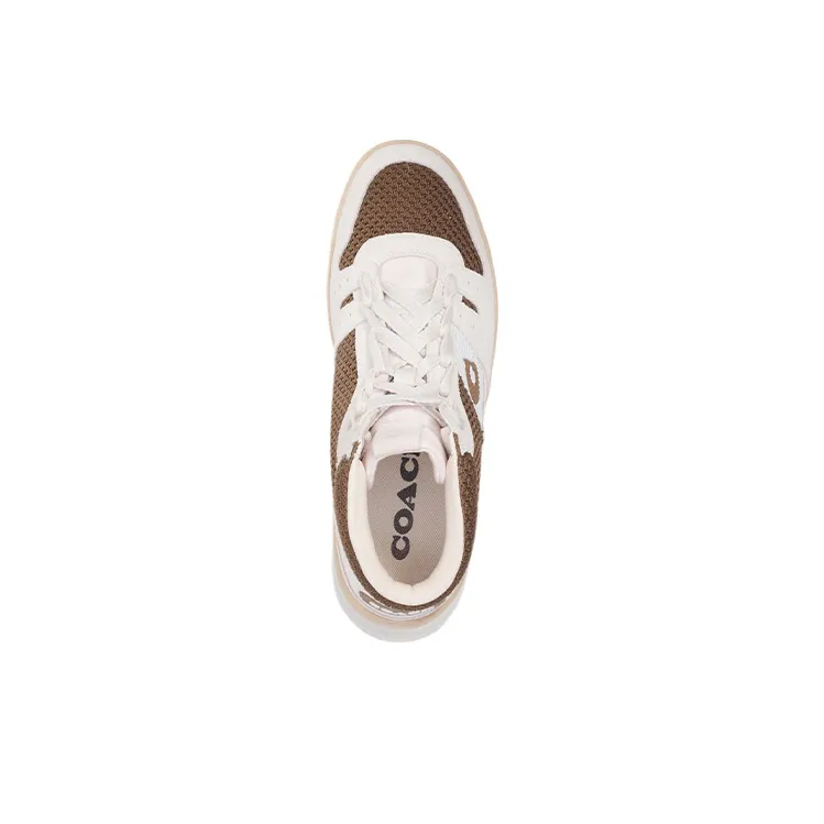 COACH High Top Stylish Skateboarding Shoes Men's Beige-3