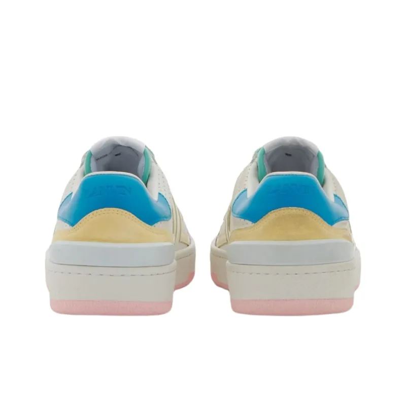 Lanvin Clay Low Top Stylish Skateboarding Shoes Women's White Yellow Valentine's Day Limited Edition-4