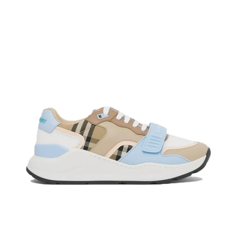 Burberry Cushioning, Slip Resistant, And Abrasion Resistant Low Top Sports Casual Shoes Women's Blue Brown-1