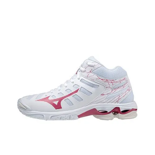 Mizuno Wave Voltage Running Shoes Women's Mid-Top White/Red