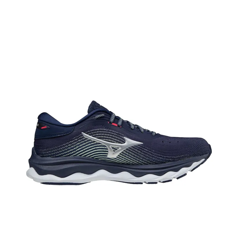 Mizuno Wave Sky 5 Cushioning Anti Slip And Wear Resistant Low Top Running Shoes Women's Blue-1