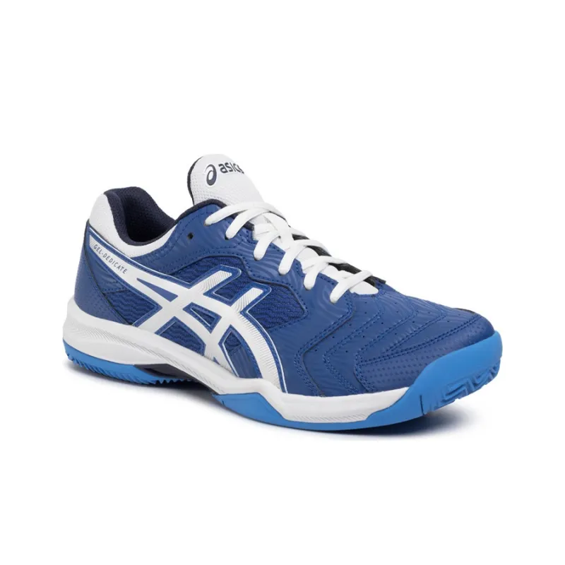 Asics Gel-Dedicate 6 Wear-Resistant Low-Top Running Shoes Men's Blue White-2