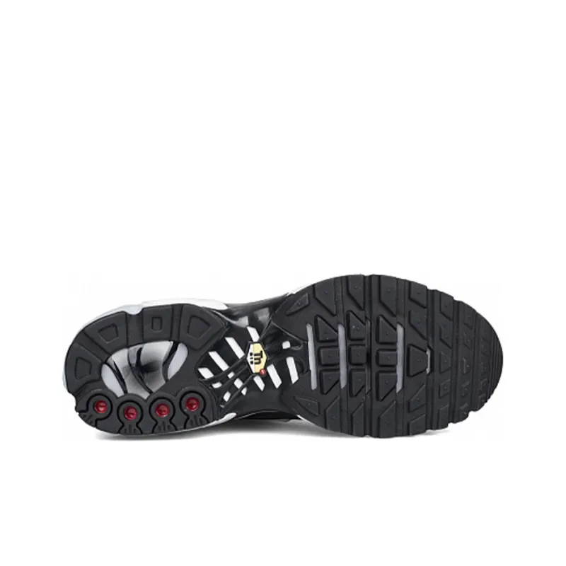 Nike Air Max Plus Cushioned Anti Slip And Wear Resistant Lightweight Low Top Running Shoes Men's Gray Black White-5