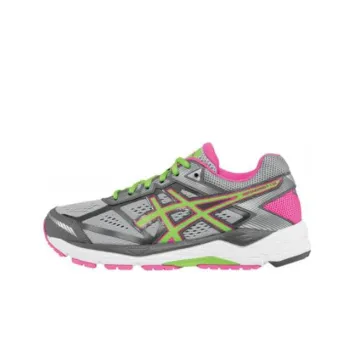 Asics Gel-Foundation 12 Anti-Slip And Wear-Resistant Breathable Low-Top Running Shoes Women's Gray Green Pink