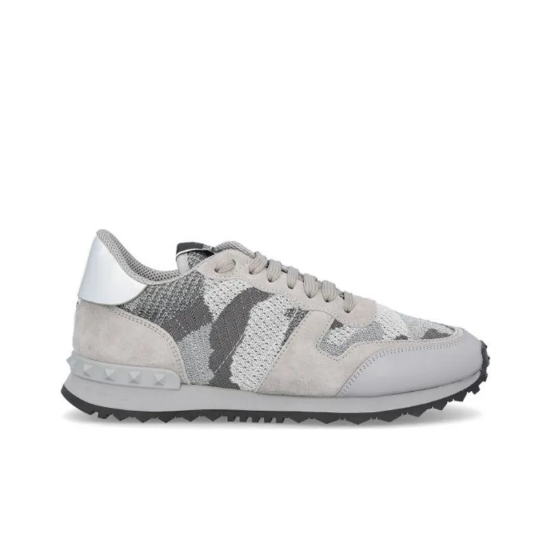 Valentino Rockrunner Low-Top Casual Shoes Women's Gray-1