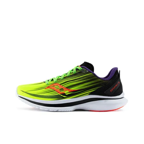 Saucony Kinvara 12 Cushioned Wear-Resistant Support Low-Top Casual Running Shoes Men's Neon Green