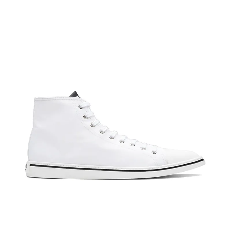 PRADA Canvas Shoes Men High Top White-1