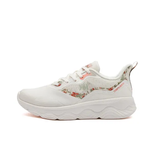 361° Mian Yun Running Shoes Women's Low-Top Feather White/Pink Orange