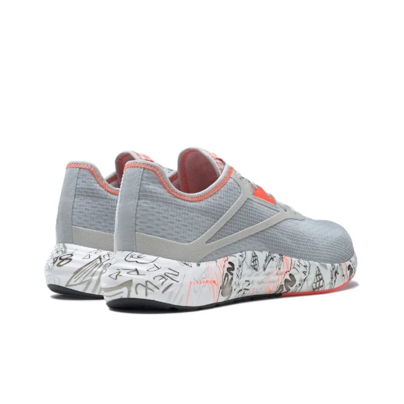 Reebok Flashfilm Running Shoes Men Low Top Lime/Coral Orange-3