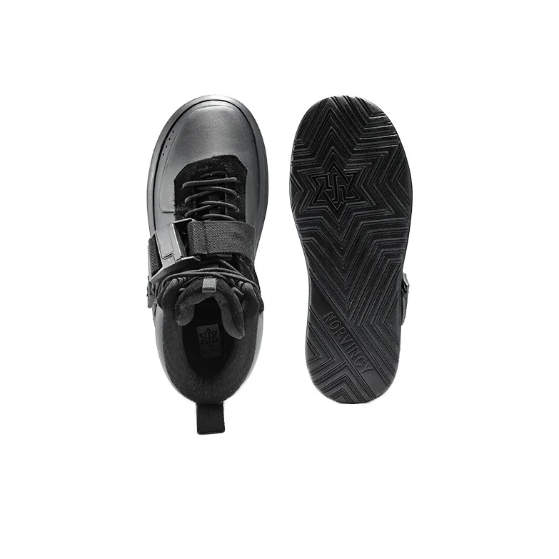 NORVINCY Stylish Skateboarding Shoes Unisex Black-3