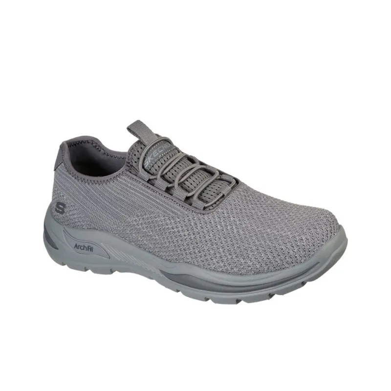 Skechers Arch Fit Motley Cushioning Anti-Slip And Wear-Resistant Low-Top Casual Shoes Dark Gray-2