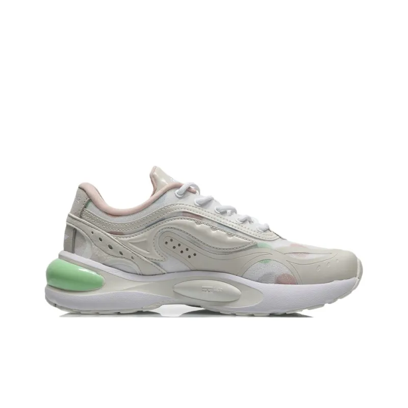 LiNing V8 Cushioning Low Top Running Shoes Women's Pearl White-1