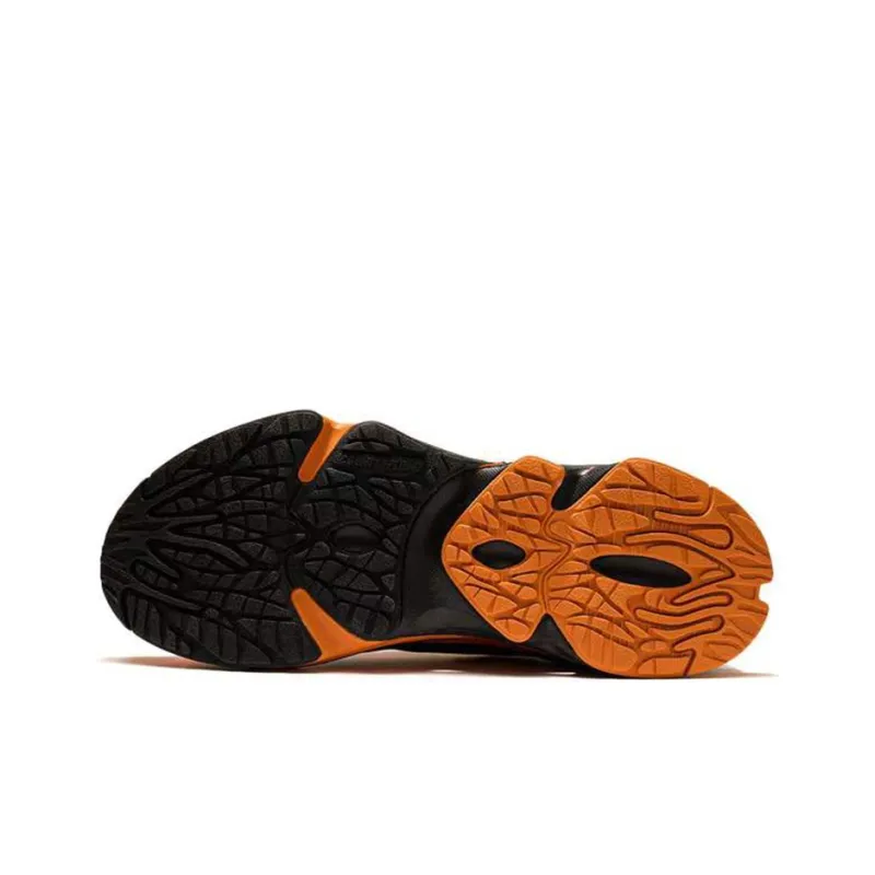 LiNing CF Tracing Hiking Cushioning, Slip Resistant, And Abrasion Resistant Low Top Casual Shoes Men's Black Orange-6