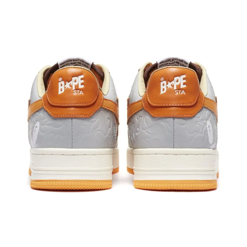 BAPE A BATHING APE Bape Sta Low Grey Orange-3