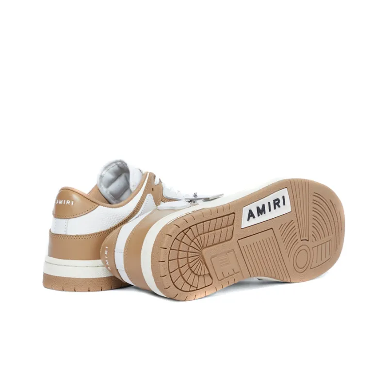 AMIRI Skel Top Low White Brown-5
