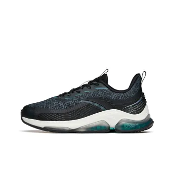 Anta Non slip Wear resistant Shock Absorption Low Top Running Shoes Men's Black Green