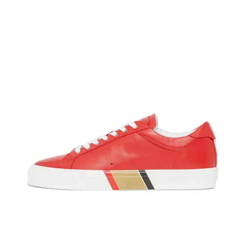 Burberry Skateboard Shoes Men Low-Top Red