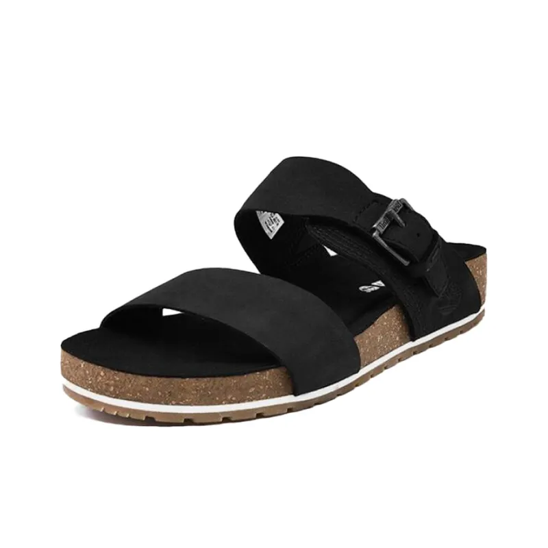 Timberland Malibu Waves Rubber Sole Slip-Resistant Slide Slippers Women's Black-2