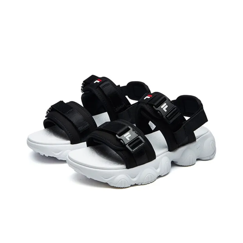 FILA Casual Sandals For Black/White Women's-3