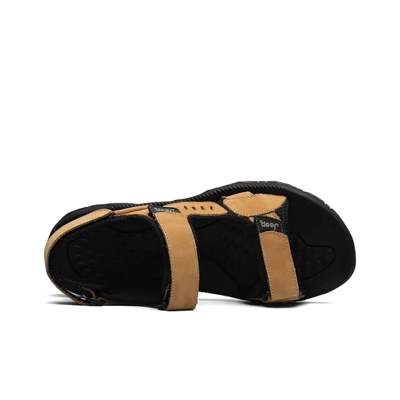 Jeep Beach Slippers Sandals Men's Gold-3