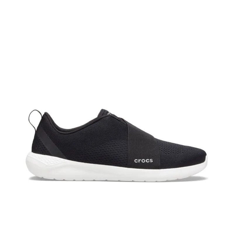 Crocs LiteRide Modform Slip-On Lightweight Breathable Cushioning Low-Top Running Shoes Unisex Black White-1