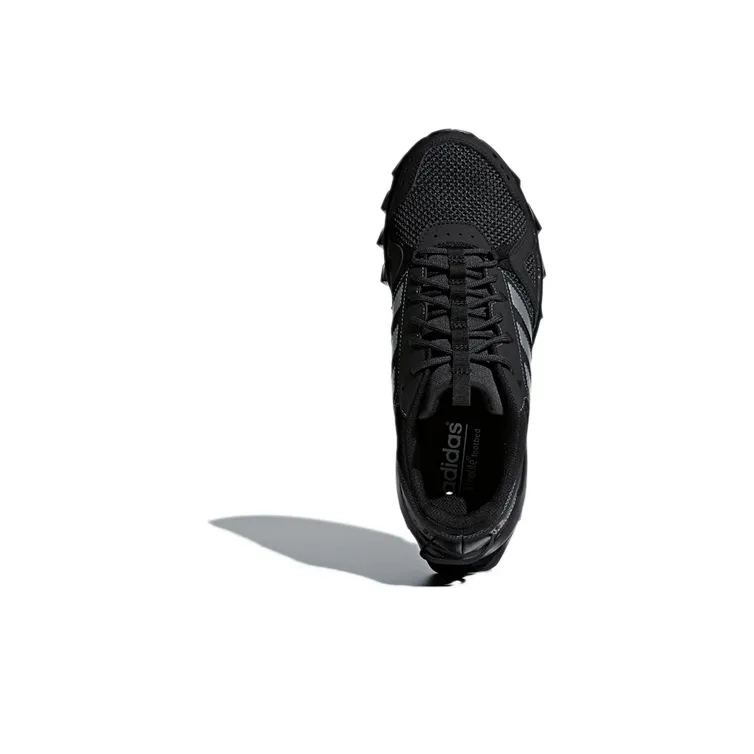 Adidas Neo Rockadia Trail Slip-Resistant Low-Top Running Shoes Men's Black White-4