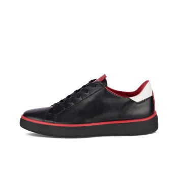 Ecco Fun Adventure Collection Stylish Skateboarding Shoes Men's Black Red Color Blocking