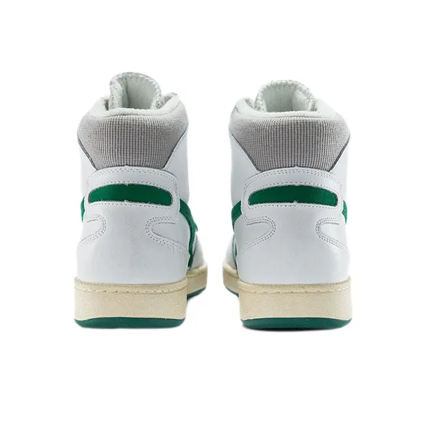 Diadora MI BASKET USED Stylish Skateboarding Shoes Unisex White Green-4