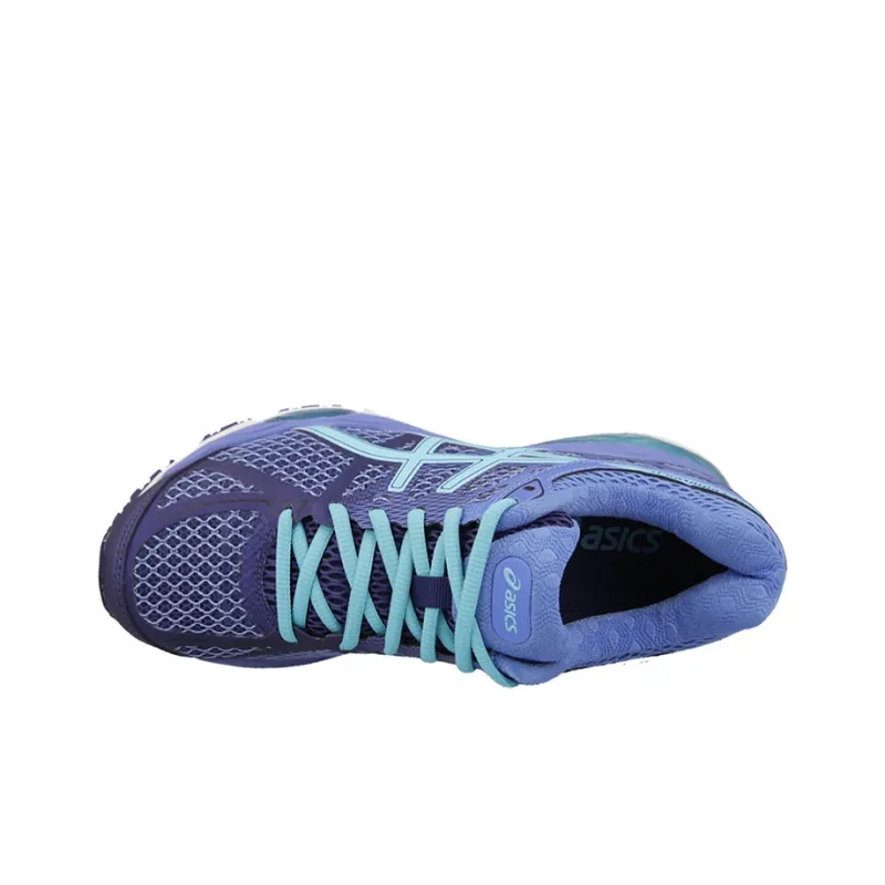 Asics Gel-Cumulus 17 Wear-Resistant Breathable Slip-Resistant Low-Top Running Shoes Women's Purple Blue-3