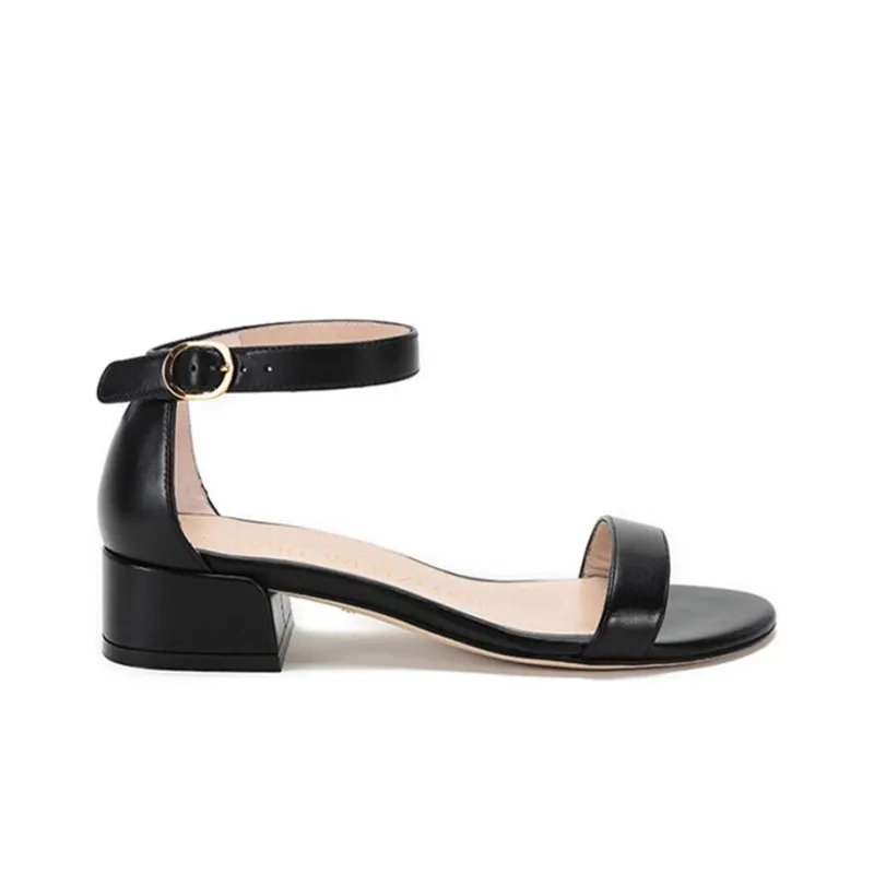 Stuart Weitzman/SW One Strap Sandals Women's Black-1