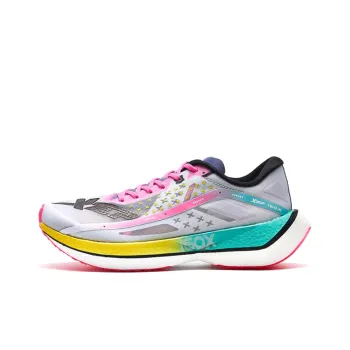 XTEP 160X 2.0 Cushioning Anti Slip Wear Resistant Breathability Low Top Running Shoes Women's White Red Green