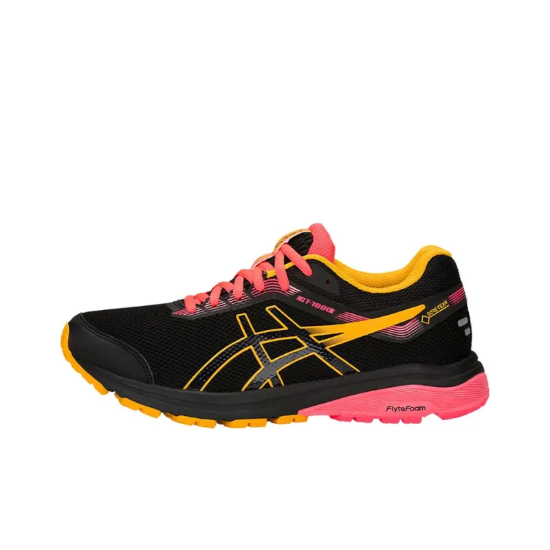 Asics GT-1000 7 Running Shoes Women's Low-Top Black/Pink/Yellow-0