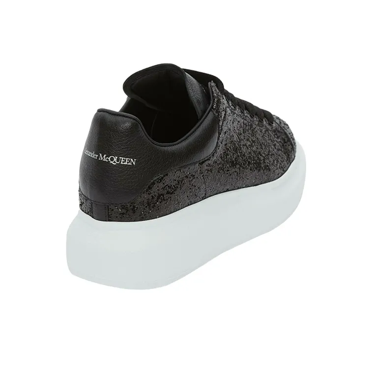 Alexander McQueen Oversized Sneaker Glitter 'Black' Women's-3