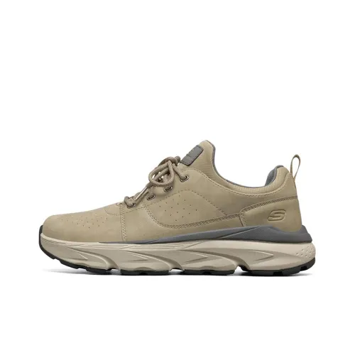 Skechers Delmont Cushioning Anti Slip And Wear Resistant Low Top Running Shoes Men's Sand