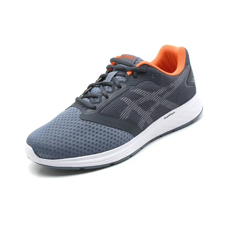 Asics Patriot 10 A Slip-Resistant Breathable Low-Top Running Shoes Men's Gray Orange-1