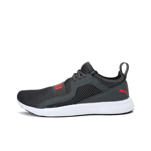 PUMA Troy Mu Running Shoes Men Low-Top Gray/White/Red