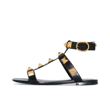Valentino Garavani Roman Stud Flat Leather Sandals